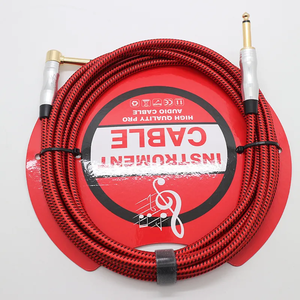 Pedal de efectos de guitarra de 6,35mm chapado en oro <span class=keywords><strong>Cable</strong></span> de alimentación Extensión de audio de bajo ruido trenzado externo multicolor para video de cuerdas - Product Image 3