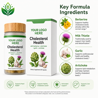 Capsules de bien-être aux extraits de plantes avec berbérine, ail, artichaut, chardon-marie, 60 capsules