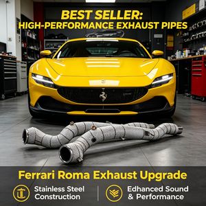 Tubo de Escape de Alto Flujo Aislado de Acero Inoxidable 304 para Ferrari <span class=keywords><strong>Roma</strong></span> V8 3.9T 2019-2024, Mejora del Rendimiento del Vehículo - Product Image 1