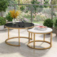 Ensemble de tables basses modernes en marbre, hauteur réglable, pour bureau, appartement, réception d'entreprise, canapé, salon