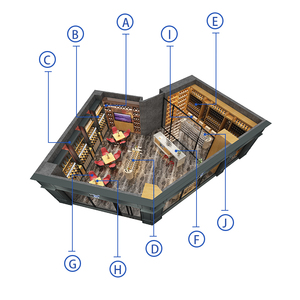 Vitrine à whisky de haute qualité personnalisation magasin de vin conception meubles à vin en bois barre vitrine en verre - Product Image 5