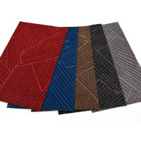 Tapis de porte en gros d'usine, antidérapant, en nylon, design moderne concave-convexe, lavable, avec envers en PVC, tapis de porte concave-convexe