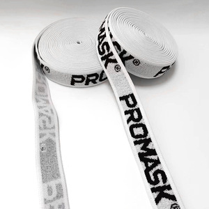 Fascia con Logo Jacquard ad alta elasticità in pelle scamosciata in poliestere con sudore sportivo a spina di pesce con scritta in rilievo - Product Image 3