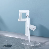 Robinet mitigeur de lavabo Weihao numérique moderne à poignée unique, avec cartouche céramique, en alliage de zinc, à montage sur plan, monotrou, pivotant à 360°