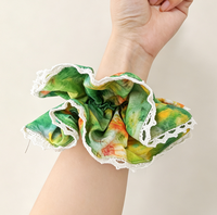 Élastiques à cheveux en tissu pour femmes, style rétro simple, chouchous élégants à fleurs pour filles