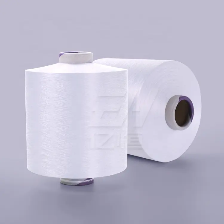 % 100% polyester iplik 75/36 dty yarı mat ham beyaz NIM