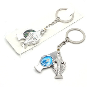 Llavero 3D de la Virgen María, Colgante de Metal de Aleación de Zinc, Regalo Religioso, Joyería Hecha a Mano - Product Image 5