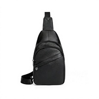 Sac de Poitrine Homme en Cuir Véritable, Bandoulière, Nouveau Style 2026, Grande Capacité, Petit Sac Frontal Minimaliste en Cuir Souple
