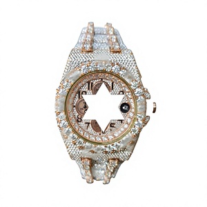 Montre mécanique chronographe de luxe en acier inoxydable, cadran analogique rond en saphir, fermoir pliant lumineux, design tendance pour femmes - Product Image 1