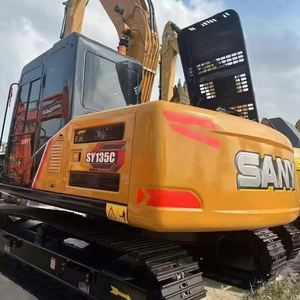 Excavadora Sany Sy135C Original en Buenas Condiciones, Maquinaria de Construcción Hidráulica con Bomba, Motor Usado de China - Product Image 1
