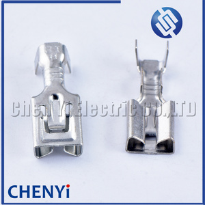 50 pièces de connecteurs de câbles automobiles en laiton étamé à sertir, bornes femelles de 6,3 mm, connecteurs de câbles automobiles, broches métalliques 7116-2873 - Product Image 2