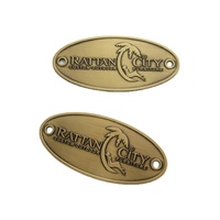 Plaque de nom ovale en cuivre, plaque métallique, fabrication OEM disponible avec vis