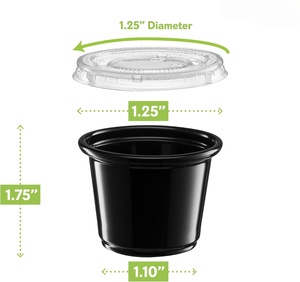 ถ้วยซอสพลาสติกแบบกลมขนาด 35 มล. สำหรับใส่ซอสแบบซื้อกลับบ้าน - Product Image 4