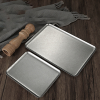 304 Retro Edelstahl Schneeflocke Silber Old Square Teller Tablett Steak Teller Kreative Restaurant Pose Dessert Teller
