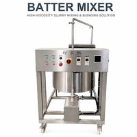 Mélangeur de pâte industriel robuste avec enveloppe de refroidissement en acier inoxydable 304, machine de préparation de pâte tempura 200L
