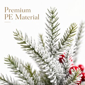 Ornements floqués personnalisables en gros avec pommes de pin et baies rouges pour la décoration de la maison, des fêtes et des vacances, arbre de Noël artificiel - Product Image 3