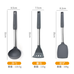 Hot Bán phụ kiện nhà bếp <span class=keywords><strong>Silicone</strong></span> nấu ăn đồ dùng <span class=keywords><strong>Set</strong></span> với đồng xử lý 10 cái tiện ích nhà bếp công cụ <span class=keywords><strong>Set</strong></span> Non-Stick nhiệt - Product Image 4