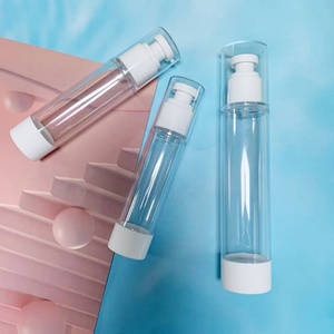 Round 30ml 50ml Cream Liquid Serum Travel clear Cosmetic 100ml Spray Plastic Containers 30 ml Airless <b>Pump</b> <b>Bottle</b> Lotion <b>Bottle</b> - Product Image 3