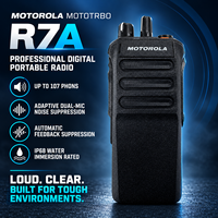 Radio portable numérique Motorola R7a MOTOTRBO VHF UHF 400 527 MHz sans clavier, talkie-walkie IP66 IP68 pour entreprise, entrepôt, équipe