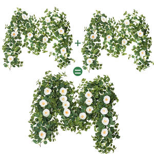 Venta directa de fábrica seda Rosa Flores vid boda escena decoración telón de fondo flores ratán boda flor Artificial - Product Image 5