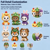 Figurine d'action personnalisée en boîte mystère OEM ODM, figurine de dessin animé, cosplay, animal de compagnie, statue en plastique pour boutique de jouets, promotion de vacances, souvenir