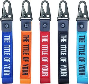 Bsbh พวงกุญแจนกอินทรีสายคล้องข้อมือไนลอนสายคล้องคอโลโก้แบบถักสั้น - Product Image 4