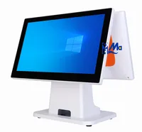 Monitor Layar Sentuh Kapasitif dengan Casing Logam Industri, Antarmuka USB, Layar Baru 15/15.6 Inci untuk Terminal POS Android/Windows 10