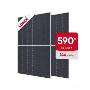 Panneaux solaires monocristallins bifaciaux Longji Black 450W-1000W 9BB demi-cellules, efficacité 20,4%, verre trempé 3,2 mm, cadre en aluminium anodisé - Product Image 4