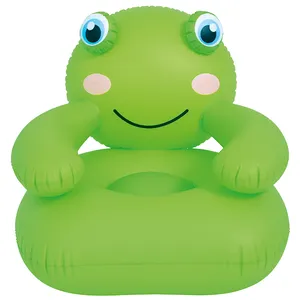 批发绿色青蛙可折叠聚氯乙烯儿童充气沙发椅