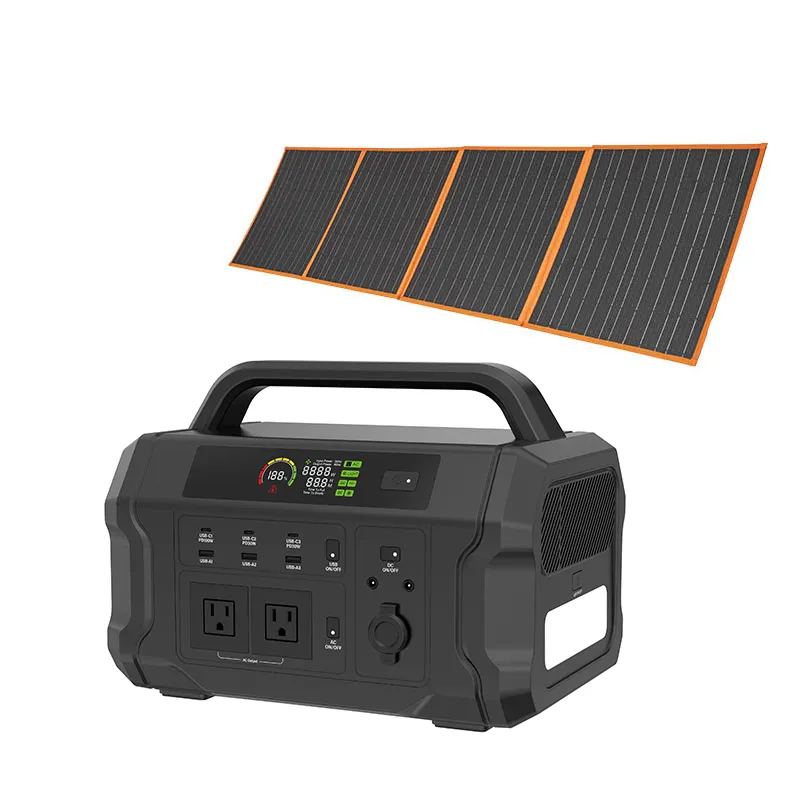 Charge solaire charge rapide trou d'émission de chaleur rechargeable oem centrale électrique 1200w solaire