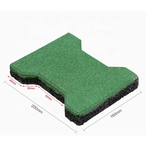 160*200*18mm kalın EPDM kauçuk bulmaca fayans kaymaz açık kauçuk finişer Driveway için ekonomik boyutları 20mm 25mm 30mm 40mm - Product Image 3