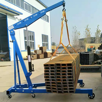 Grue d'Atelier Mobile Hydraulique Pliable 2 ou 3 Tonnes pour Moteur, Chariot Élévateur ou Pont de Levage pour Atelier Automobile, Fabrication Chinoise