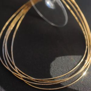 Collar de Oro Puro de 18k Xinfly Au750, Gargantilla de Joyería Fina para Hombre y Mujer - Product Image 3