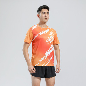 Maglietta Sportiva Estiva da Uomo a Maniche Corte, Stampata, ad Asciugatura Rapida, Traspirante, Ultra-Leggera in Poliestere, Protezione UV, Professionale - Product Image 4