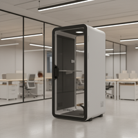 Cabines insonorisées UNIBOOTH, profil en aluminium durable et précis, design moderne, installation facile, module rapide, enregistrement, salle de sport