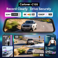 Caméra de tableau de bord Carlover 4K AI à double objectif IPS avec rétroviseur IMX675 STARVIS 2 WDR ADAS GPS WIFI Garantie 1 an pour caméra de tableau de bord de voiture