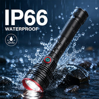 Lampe torche LED rechargeable 10000 lumens avec USB-C et batterie externe, IP66, lampe torche de survie d'urgence pour le camping