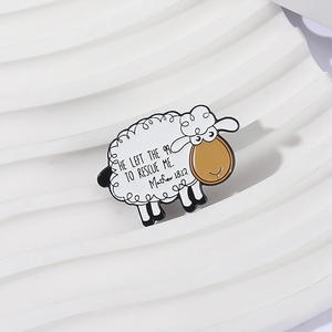 <span class=keywords><strong>Jesús</strong></span> me rescató esmalte Pin lindo oveja tema cristiano broche solapa insignia joyería regalo para amigos - Product Image 5