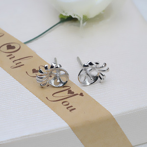 Boucles d'oreilles en argent S925 mat givré en forme de C avec perle de luxe 8-11 pour femme 5654, boucle d'oreille haut de gamme, sensation de luxe - Product Image 4