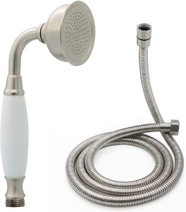 HOMEDEC 59 pollici antico soffione doccia ad alta pressione Vintage a forma di telefono portatile <span class=keywords><strong>con</strong></span> <span class=keywords><strong>tubo</strong></span> <span class=keywords><strong>flessibile</strong></span> - Product Image 1