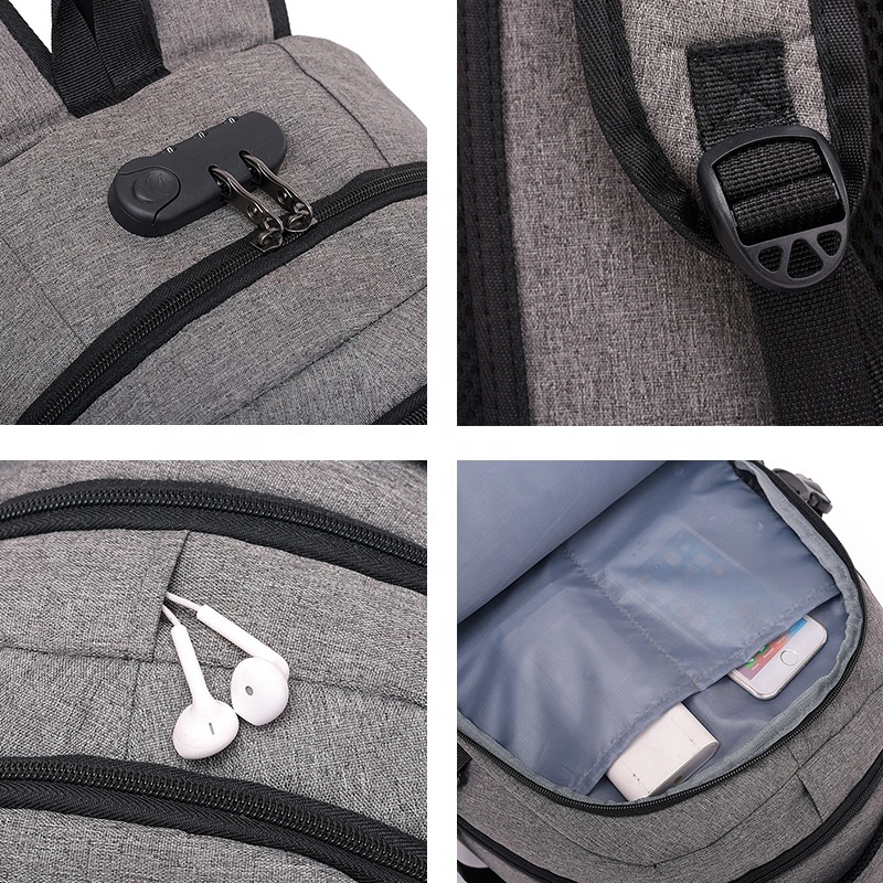 Imperméable à l'eau Voyage Ordinateur Portable Sac À Dos Anti-Vol Durable Ordinateurs Portables Sac À Dos avec Port De Chargement USB