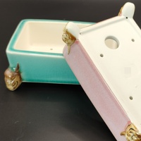 Pot à Bonsaï Rectangulaire en Céramique Faite à la Main de Yixing, Chine