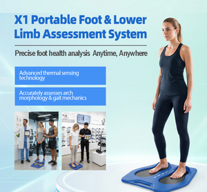 Hệ thống phân tích bàn chân di động FOOTWORK LAB màu xanh lam, cảm biến nhiệt độ, máy quét dấu chân, dùng trong phòng khám chân, đo áp lực bàn chân - Product Image 1
