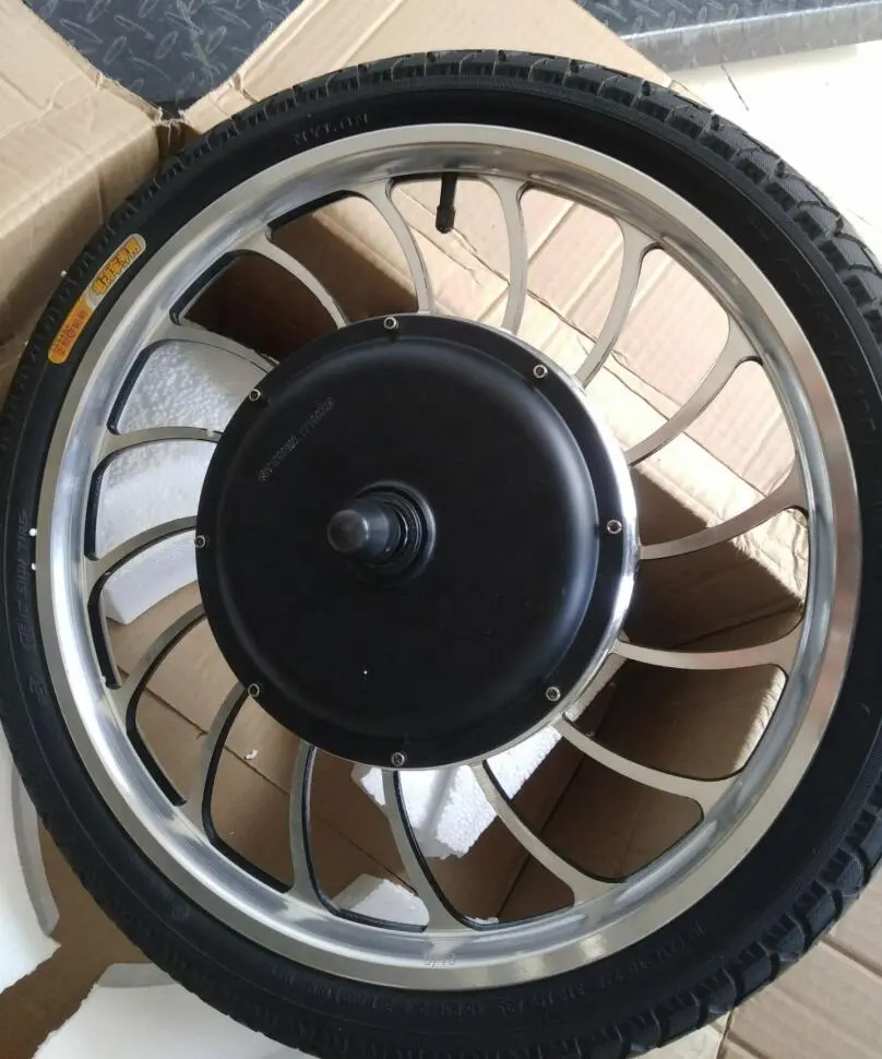 BLDC 20 inç 36v 48v 1000w ön sürücü arkadan çekişli motosiklet Scooter Motor Hub Motor tekerlek 20 "bisiklet için elektrikli testere şişme lastik