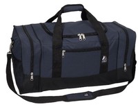 Grand sac de sport unisexe en tissu polyester noir avec fermeture à glissière pour les voyages et les voyages