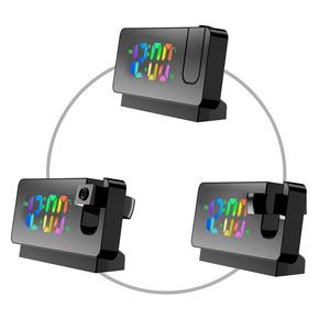 Réveil numérique à <span class=keywords><strong>projection</strong></span> LED à rotation de 180 degrés, projecteur de <span class=keywords><strong>plafond</strong></span> électronique USB, réveil pour chambre à coucher, chevet, bureau - Product Image 6