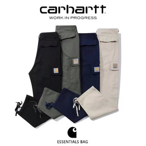 Vente en gros de salopettes de marques de mode européennes et américaines Pantalons décontractés multi-poches amples en polyester/coton mi-plats pour hommes - Product Image 1