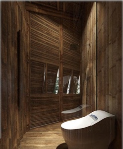Bungalow Ecológico para Resort o Glamping Airbnb, Invernadero Industrial 40 HC, Casa Prefabricada de Bambú N2, Experiencia Inmersiva en la Naturaleza - Product Image 1