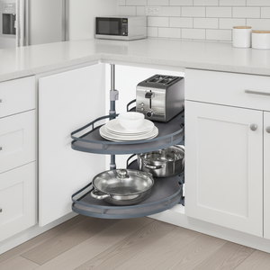 Vbosr Küchenschrank-Zubehör: Magischer Eckkorb, Chrom-Magischer-Eckkorb, Drehbarer Küchenkorb, Schwenkbare Ablagen - Product Image 1