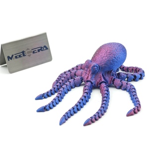 Jouets anti-stress pour enfants et adultes, animaux en acier inoxydable imprimés en 3D, pieuvre colorée à chaîne articulée - Product Image 1